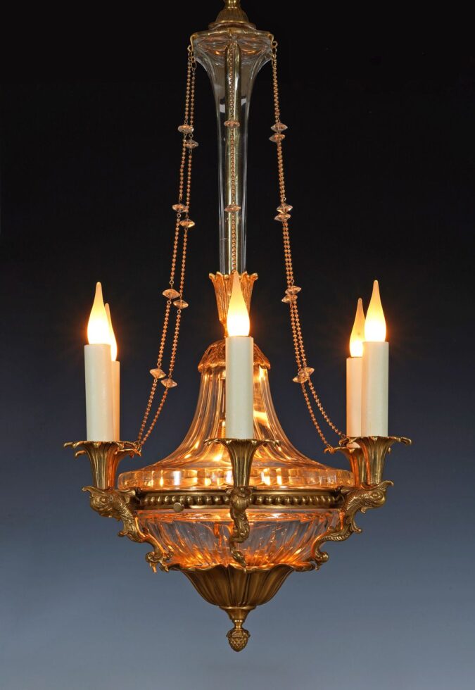Maison Baguès <br/> Lustre au Dauphins