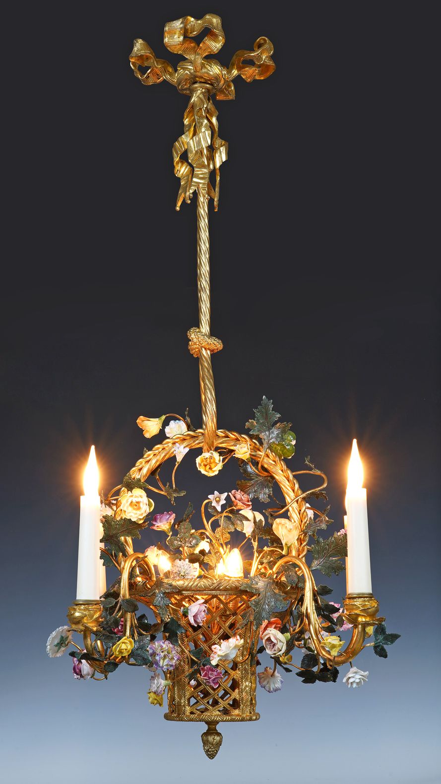 H. Vian <br/> Chandelier and its Wall-Ligts