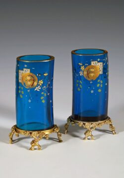 Baccarat et E. Rousseau <br/> Paire de Vases « Clair de lune »