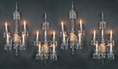 Ensemble de 4 appliques en cristal attribué à Baccarat – Tobogan Antiques – Antiquaire Paris 8ème-12