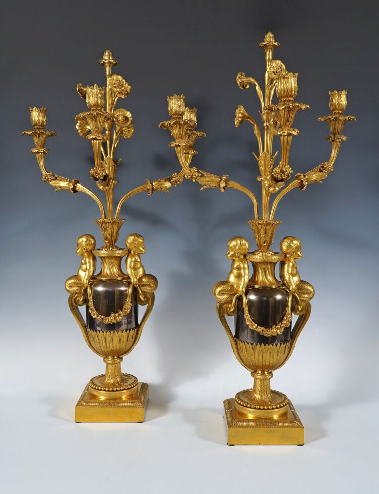 Paire de Candélabres « aux Tritons »
