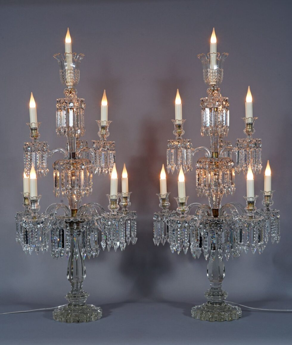 Baccarat <br/> Pair of Crystal Candelabras
