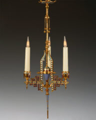 Lustre émaillé néo-byzantin attribué à F. Barbedienne – Tobogan Antiques – Antiquaire Paris 8e-9