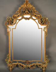 Miroir italien à parcloses en bois polychrome – Tobogan Antiques – Antiquaire Paris 8eme-7