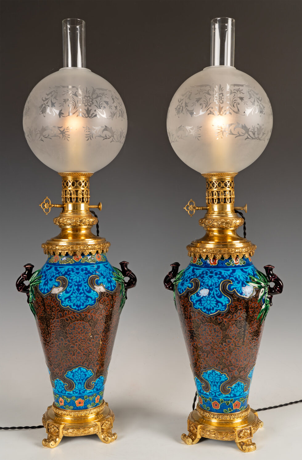 J. Vieillard & Cie et A. de Caranza <br/> Paire de Lampes