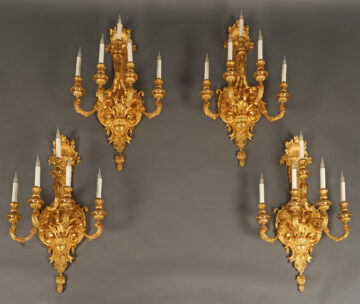 A. Grandpierre <br/> Suite de Quatre Appliques