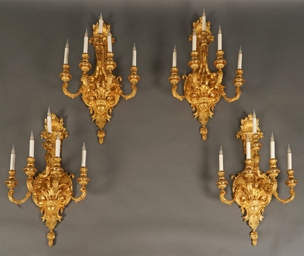 A. Grandpierre <br/> Suite de Quatre Appliques