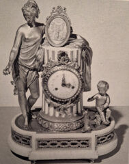 Pendule signée Montjoye à Paris, circa 1780, Vergoldete Bronzen, p.245