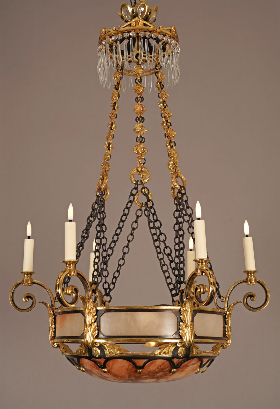 Susse Frères et O. Lelièvre <br/> Lustre aux Pampres