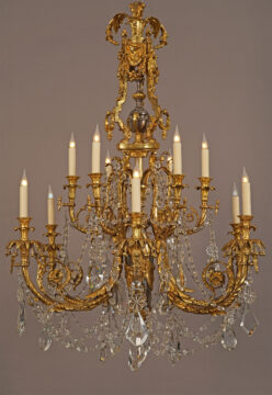 Lacarrière, Delatour et Cie <br/> Lustre aux acanthes