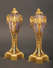 Paire de brûle-parfums en améthyste et bronze doré attribués à Millet – Tobogan Antiques – Antiquaire Paris 8eme-10