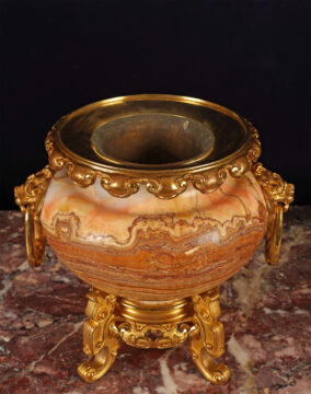 Coupe japonisante en onyx et bronze doré par H. Journet – Tobogan Antiques – Antiquaire Paris 8eme-7