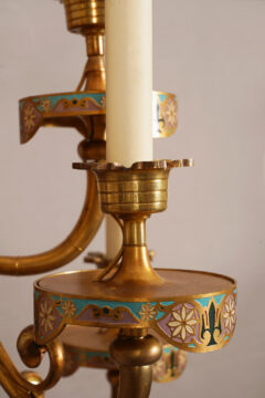 Paire d&rsquo;appliques en bronze et email cloisonne orientalisant – Tobogan Antiques – Antiquaire Paris 8eme-2