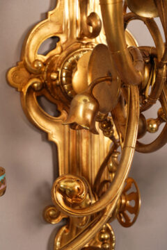 Paire d&rsquo;appliques en bronze et email cloisonne orientalisant – Tobogan Antiques – Antiquaire Paris 8eme-3