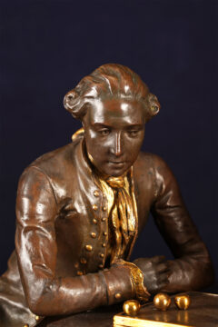 Sculpture en bronze La partie de boules par P-L Détrier – Tobogan Antiques – Antiquaire Paris 8eme-4