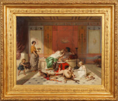 Tableau Derniers Jours de Bonheur a Pompei J Coomans – Tobogan Antiques – Antiquaire Paris 8eme-10