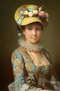 Paire de pastels représenant des Jeunes Femmes signés C.-J. Brochart – Tobogan Antiques – Antiquaire Paris 8eme-12