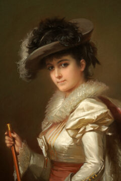 Paire de pastels représenant des Jeunes Femmes signés C.-J. Brochart – Tobogan Antiques – Antiquaire Paris 8eme-5
