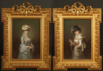 C.-J. Brochart <br/> « La jeune cavalière » et « La jeune fille au chapeau »