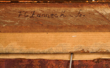 Paire de scènes de genre sur cuivre par FC Janneck – Tobogan Antiques – Antiquaire Paris 8eme-10