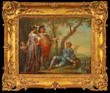 Paire de scènes de genre sur cuivre par FC Janneck – Tobogan Antiques – Antiquaire Paris 8eme-8