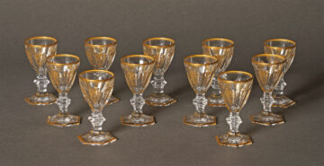 Partie de service en cristal modèle Harcourt Empire de Baccarat – Tobogan Antiques – Antiquaire Paris 8eme-16