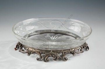 Jardinière cristal bronze Cardeilhac objets Tobogan Antiques Paris antiquités XIXe siècle