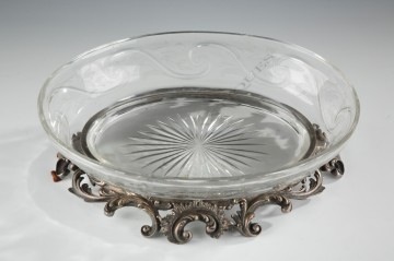 Jardinière cristal bronze Cardeilhac objets Tobogan Antiques Paris antiquités XIXe siècle