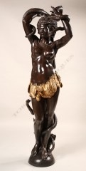 “La Vénus Africaine” Cordier bronze sculpture Tobogan Antiques Paris antiquités XIXe siècle