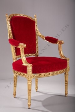 Suite de quatre fauteuils Levraux Tobogan Antiques Paris antiquités XIXe siècle