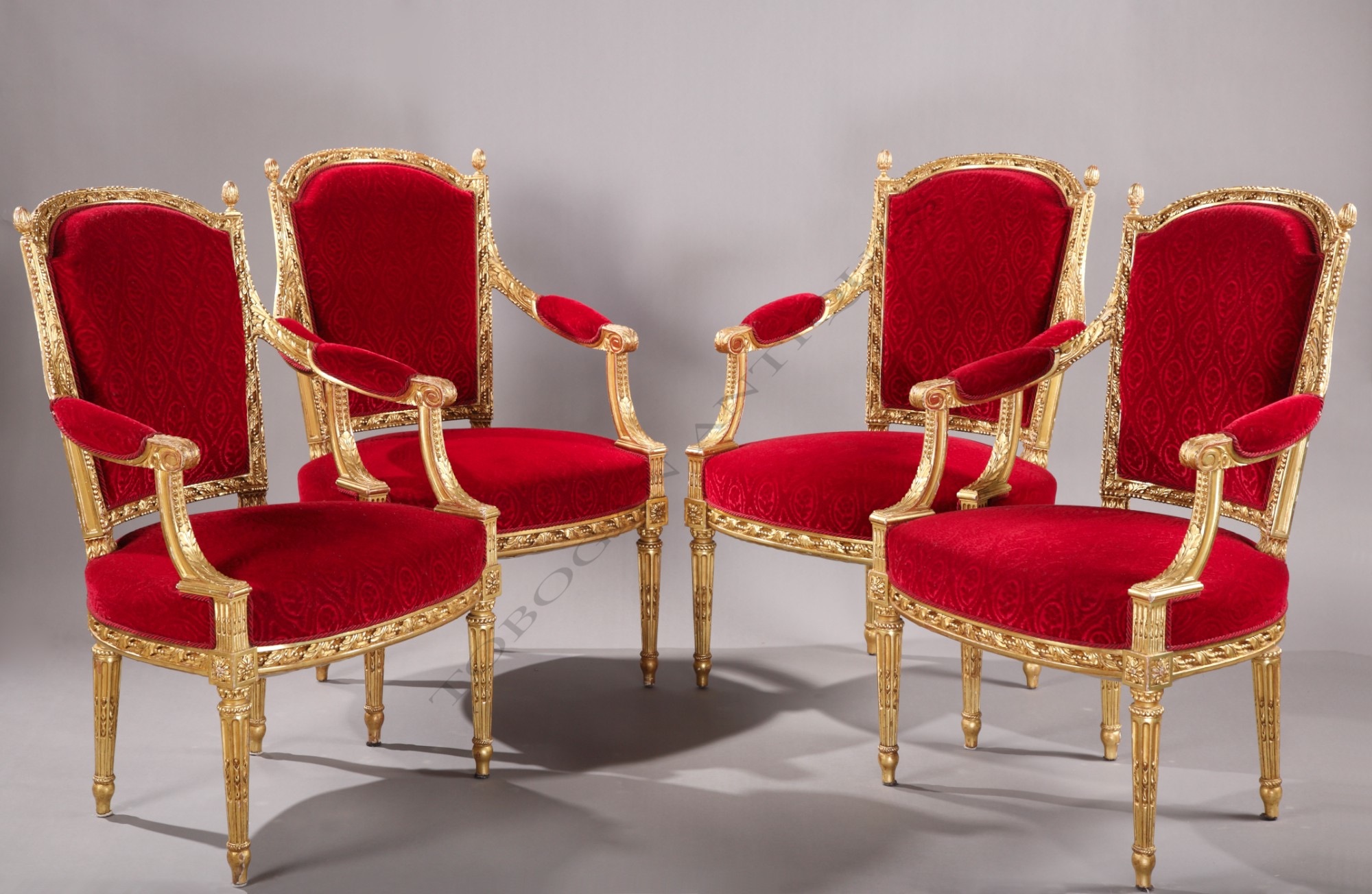 A. Levraux<br />Set of four armchairs