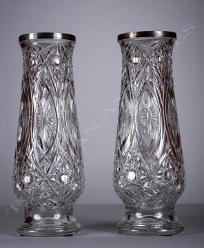 Baccarat<br />Pair of crystal vases