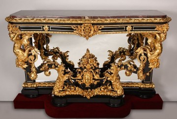 Exceptionnelle console Liénard Grohé Tobogan Antiques Paris antiquités XIXe siècle
