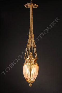 Lanterne de style Louis XVI en bronze doré - Millet Paris - Tobogan Antiques - Antiquaire Paris