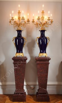 vases-candélabres-porcelaine-cristal-bronze-doré