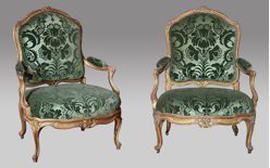 Jean-Baptiste Gourdin - A set of four Louis XV armchairs