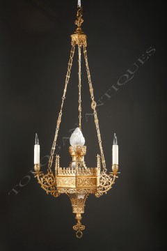 F. Barbedienne<br />Neo-Gothic chandelier