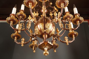 Lustre orientalisant Tobogan Antiques Paris antiquités XIXe siècle