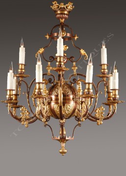 Lustre orientalisant Tobogan Antiques Paris antiquités XIXe siècle
