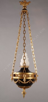 Suite de 4 suspensions de style Louis XVI bronze Tobogan Antiques Paris antiquités XIXe siècle