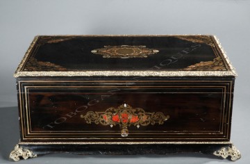 Tahan Coffret de voyage bois marqueterie Tobogan Antiques Paris antiquités XIXe siècle